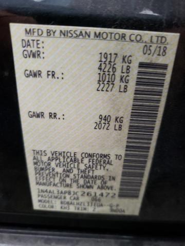 Photo 10 from auction – 2018 NISSAN ALTIMA 2.5 with VIN 1N4AL3AP8JC261472