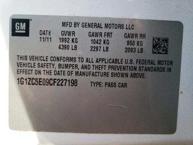 Photo 10 from auction – 2012 CHEVROLET MALIBU 1LT with VIN 1G1ZC5E09CF227198
