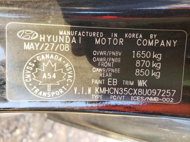 Photo 10 from auction – 2008 HYUNDAI ACCENT BAS with VIN KMHCN35CX8U097257