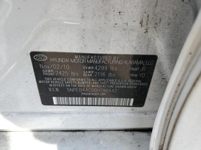 Photo 10 from auction – 2011 HYUNDAI SONATA GLS with VIN 5NPEB4AC0BH196642