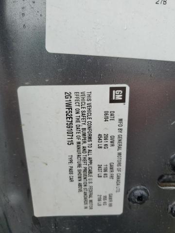 Photo 10 from auction – 2005 CHEVROLET IMPALA with VIN 2G1WF52E759107115