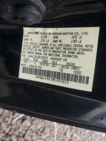 Photo 10 from auction – 2008 NISSAN ALTIMA 2.5 with VIN 1N4AL24E18C201015
