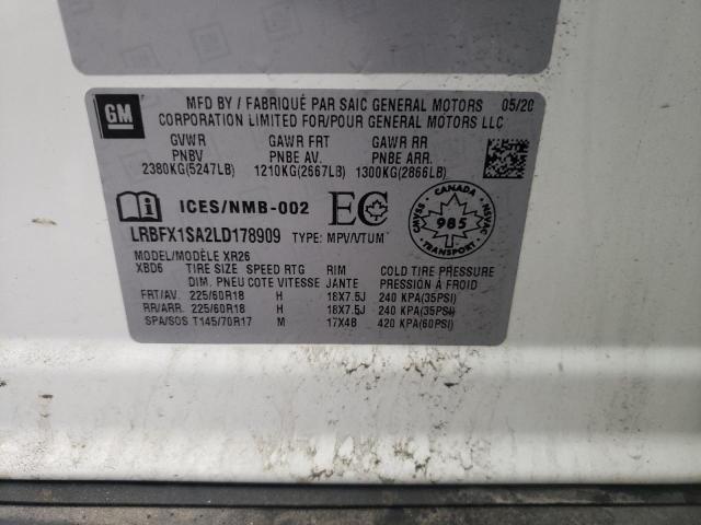 Photo 10 from auction – 2020 BUICK ENVISION P with VIN LRBFX1SA2LD178909