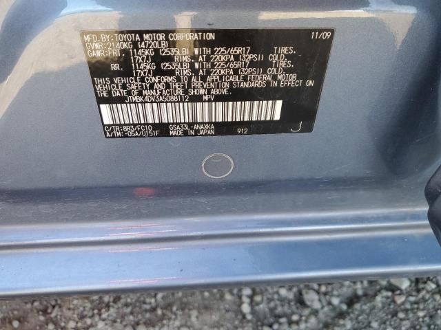 Photo 10 from auction – 2010 TOYOTA RAV4 with VIN JTMBK4DV3A5088112