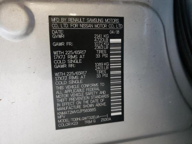 Photo 10 from auction – 2018 NISSAN ROGUE S with VIN KNMAT2MV0JP583885