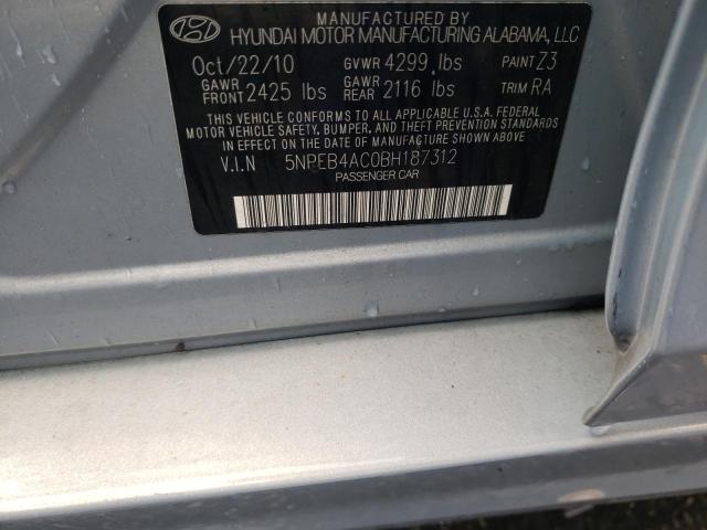 Photo 10 from auction – 2011 HYUNDAI SONATA GLS with VIN 5NPEB4AC0BH187312