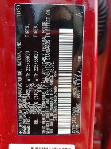 Photo 10 from auction – 2021 TOYOTA HIGHLANDER with VIN 5TDLZRAH2MS042698