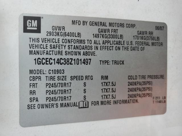 Photo 10 from auction – 2008 CHEVROLET SILVERADO with VIN 1GCEC14C38Z101497