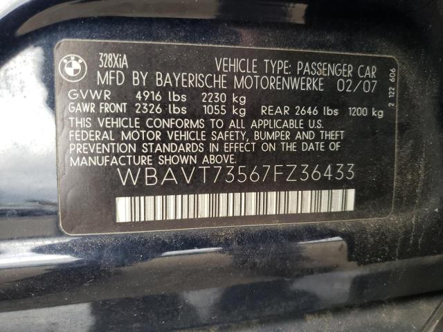 Photo 10 from auction – 2007 BMW 328 XIT with VIN WBAVT73567FZ36433