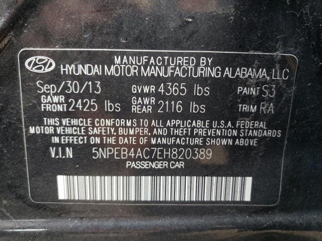 Photo 10 from auction – 2014 HYUNDAI SONATA GLS with VIN 5NPEB4AC7EH820389