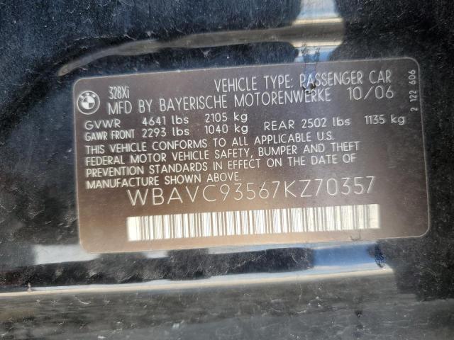 Photo 10 from auction – 2007 BMW 328 XI with VIN WBAVC93567KZ70357