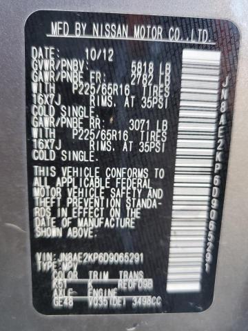Photo 10 from auction – 2013 NISSAN QUEST S with VIN JN8AE2KP6D9065291