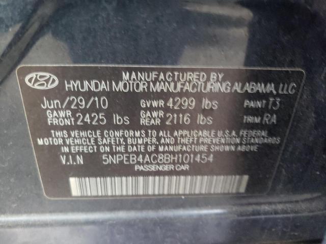 Photo 10 from auction – 2011 HYUNDAI SONATA GLS with VIN 5NPEB4AC8BH101454