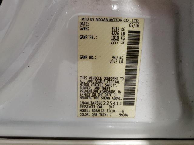 Photo 10 from auction – 2016 NISSAN ALTIMA 2.5 with VIN 1N4AL3AP5GC225411