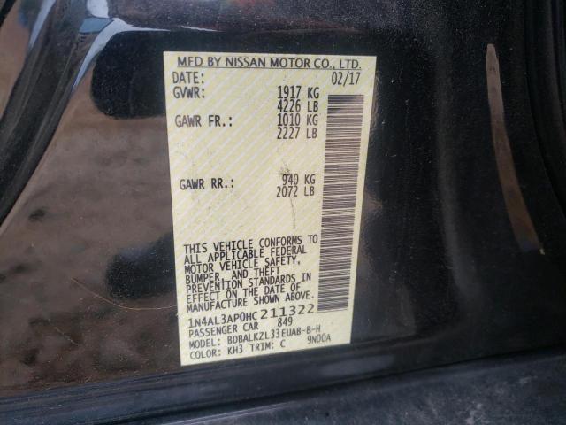 Photo 10 from auction – 2017 NISSAN ALTIMA 2.5 with VIN 1N4AL3AP0HC211322