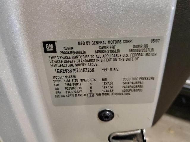 Photo 10 from auction – 2007 GMC ACADIA SLT with VIN 1GKEV33797J163238