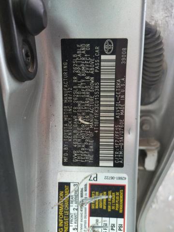 Photo 10 from auction – 2012 TOYOTA CAMRY BASE with VIN 4T1BF1FK3CU155365