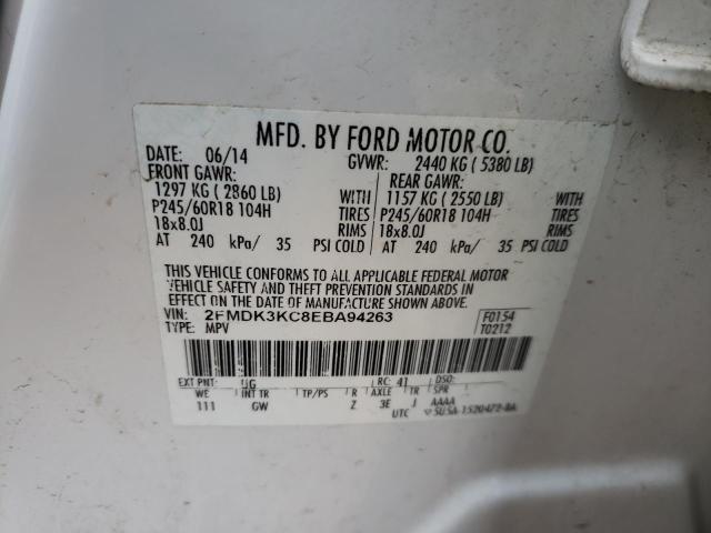 Photo 10 from auction – 2014 FORD EDGE LIMIT with VIN 2FMDK3KC8EBA94263