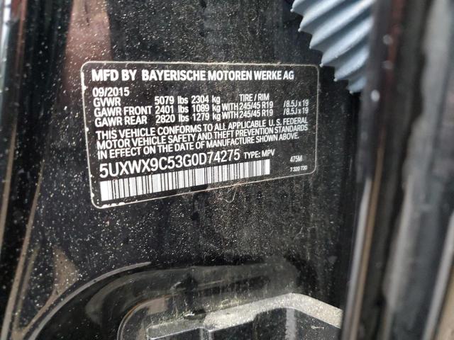 Photo 10 from auction – 2016 BMW X3 XDRIVE2 with VIN 5UXWX9C53G0D74275