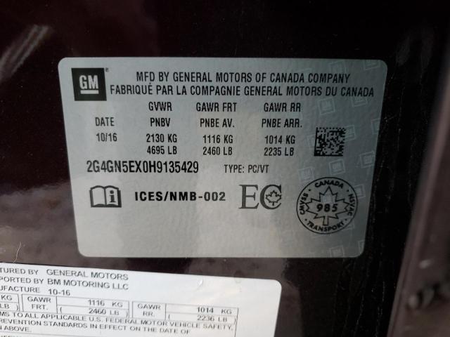 Photo 10 from auction – 2017 BUICK REGAL PREM with VIN 2G4GN5EX0H9135429