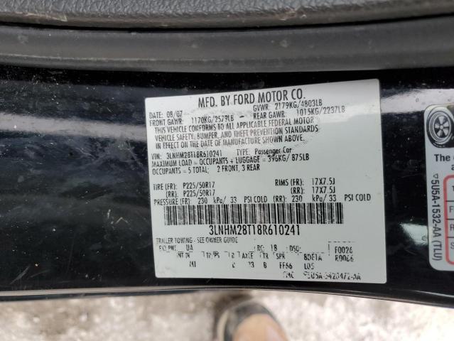 Photo 10 from auction – 2008 LINCOLN MKZ with VIN 3LNHM28T18R610241