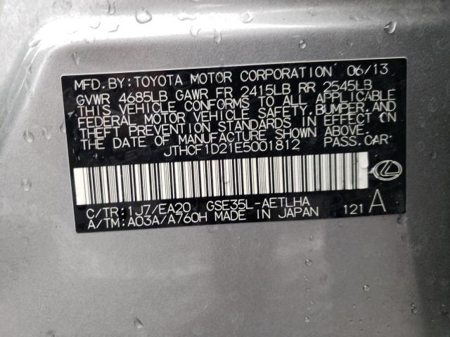 Photo 10 from auction – 2014 LEXUS IS 250 with VIN JTHCF1D21E5001812
