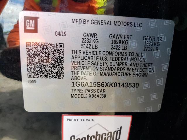 Photo 10 from auction – 2019 CADILLAC CTS-V with VIN 1G6A15S6XK0143530