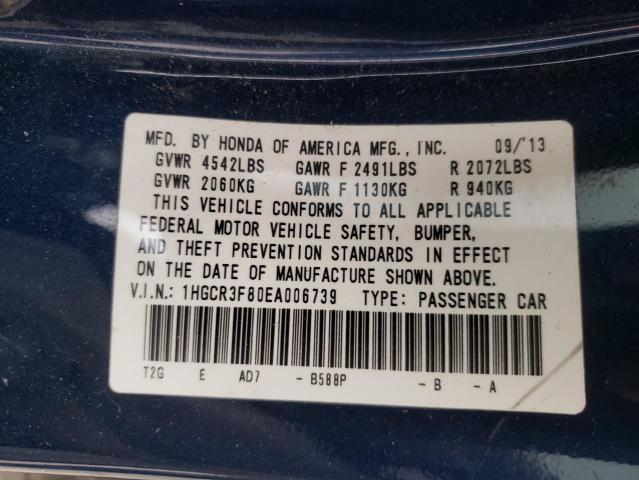 Photo 10 from auction – 2014 HONDA ACCORD EXL with VIN 1HGCR3F80EA006739
