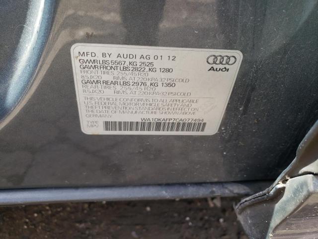 Photo 10 from auction – 2012 AUDI Q5 PREMIUM with VIN WA1DKAFP7CA077494