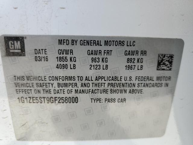 Photo 10 from auction – 2016 CHEVROLET MALIBU LT with VIN 1G1ZE5ST9GF258000