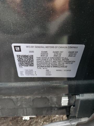 Photo 10 from auction – 2021 CHEVROLET EQUINOX LS with VIN 2GNAXSEV3M6114532