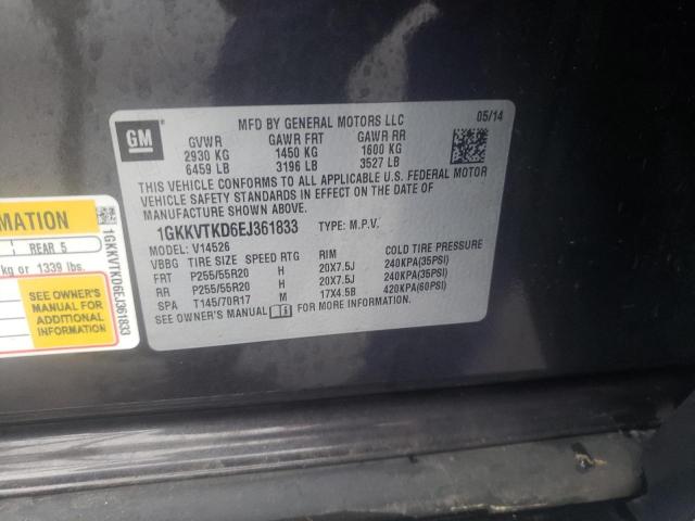 Photo 10 from auction – 2014 GMC ACADIA with VIN 1GKKVTKD6EJ361833