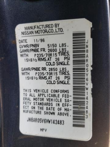 Photo 10 from auction – 1997 NISSAN PATHFINDER with VIN JN8AR05Y6VW142483