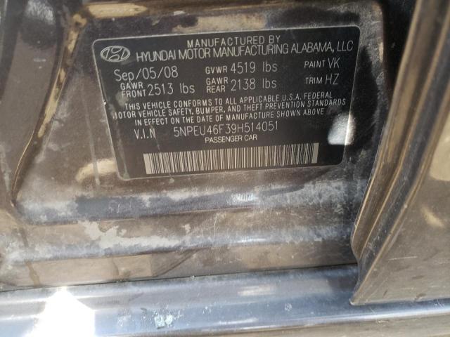 Photo 10 from auction – 2009 HYUNDAI SONATA SE with VIN 5NPEU46F39H514051