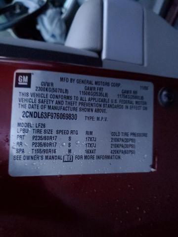 Photo 10 from auction – 2007 CHEVROLET EQUINOX LT with VIN 2CNDL63F976069830