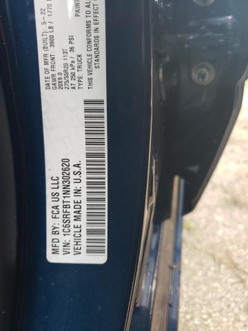 Photo 10 from auction – 2022 RAM 1500 BIG H with VIN 1C6SRFBT1NN302620