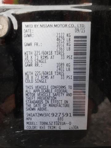 Photo 10 from auction – 2015 NISSAN ROGUE S with VIN 5N1AT2MV3FC927591