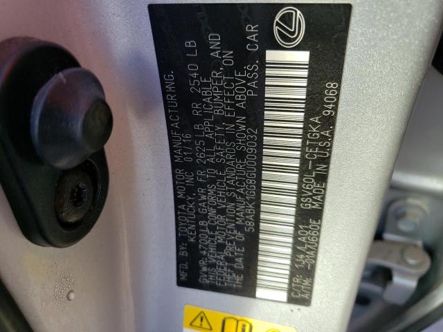 Photo 10 from auction – 2016 LEXUS ES 350 with VIN 58ABK1GG8GU009032