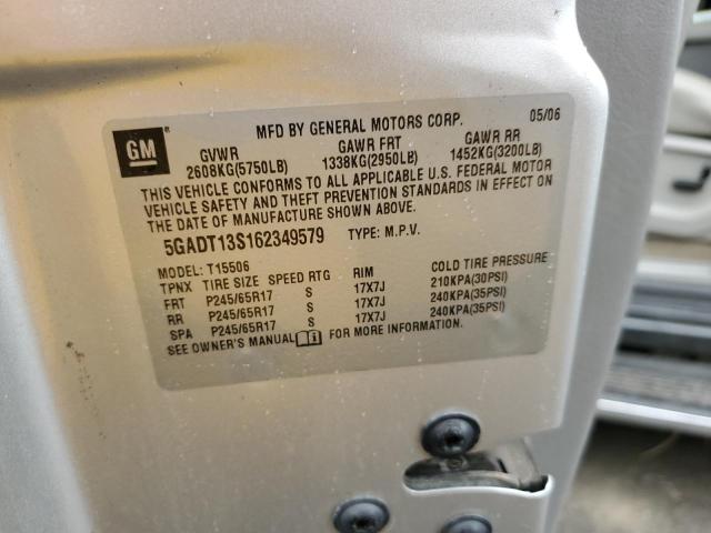 Photo 10 from auction – 2006 BUICK RAINIER CX with VIN 5GADT13S162349579