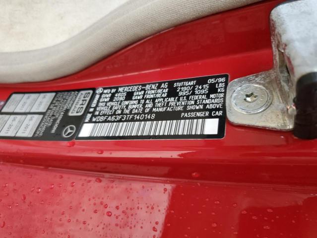 Photo 10 from auction – 1996 MERCEDES-BENZ SL 320 with VIN WDBFA63F3TF140148
