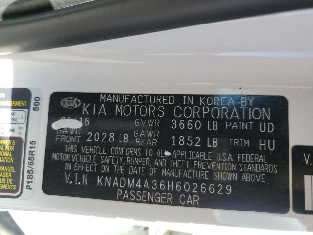Photo 10 from auction – 2017 KIA RIO LX with VIN KNADM4A36H6026629