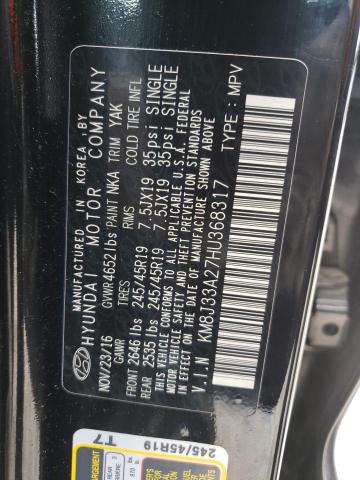 Photo 10 from auction – 2017 HYUNDAI TUCSON LIM with VIN KM8J33A27HU368317