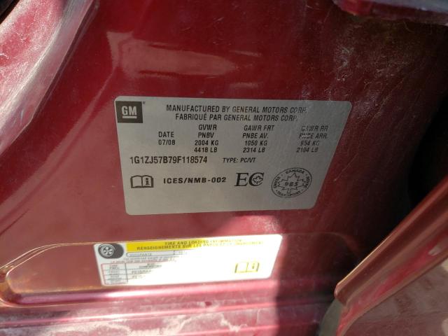 Photo 10 from auction – 2009 CHEVROLET MALIBU 2LT with VIN 1G1ZJ57B79F118574