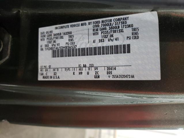 Photo 10 from auction – 2002 FORD ECONOLINE with VIN 1FDRE14L52HB56537