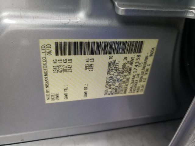 Photo 10 from auction – 2010 NISSAN ALTIMA BAS with VIN 1N4AL2AP4AC174338