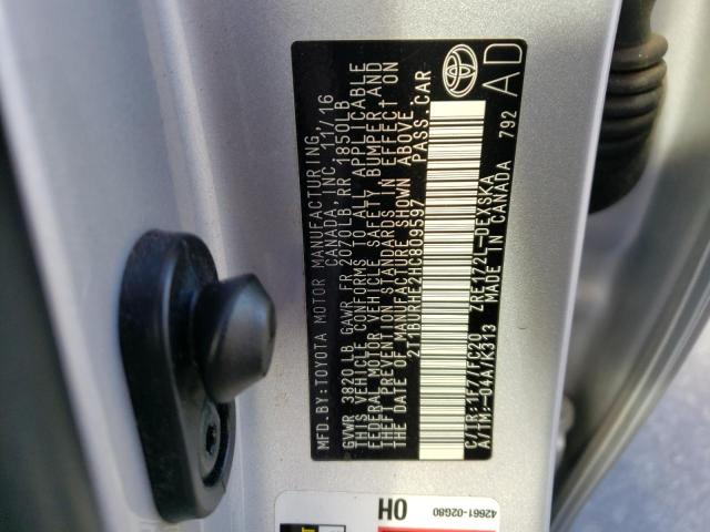 Photo 10 from auction – 2017 TOYOTA COROLLA L with VIN 2T1BURHE2HC809597