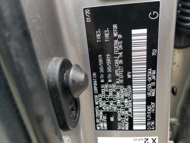 Photo 10 from auction – 2020 LEXUS GX 460 PRE with VIN JTJAM7BX9L5255049