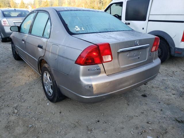 Photo 3 from auction – 2001 HONDA CIVIC LX with VIN 1HGES16541L021654