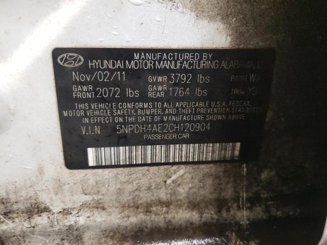 Photo 10 from auction – 2012 HYUNDAI ELANTRAGLS with VIN 5NPDH4AE2CH120904