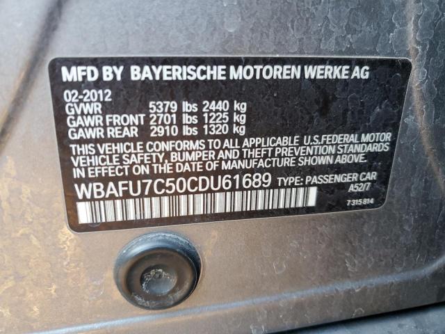 Photo 10 from auction – 2012 BMW 535 XI with VIN WBAFU7C50CDU61689
